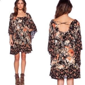 Free People Heart Of Gold Floral Mini Dress